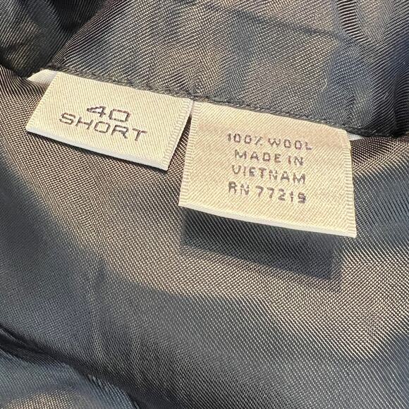 Versini Suit Jacket Mens Size 40 S Charcoal 100% Wool Lined Professional Blazer - Picture 8 of 8